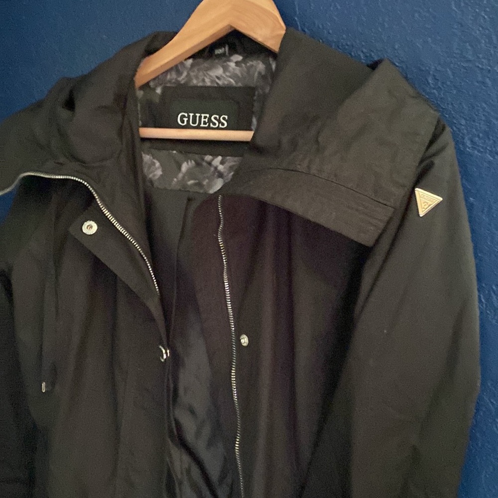 Guess Hooded Trench Raincoat